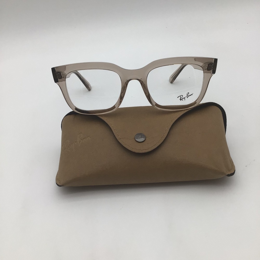 Ray-Ban Chad RB7217 8317 Transparent Brown Eyeglasses Frames 54-22 145 NEW
